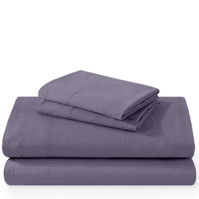 Ultra-Soft Sandwashed Microfiber 4 Piece Sheet Set, Queen