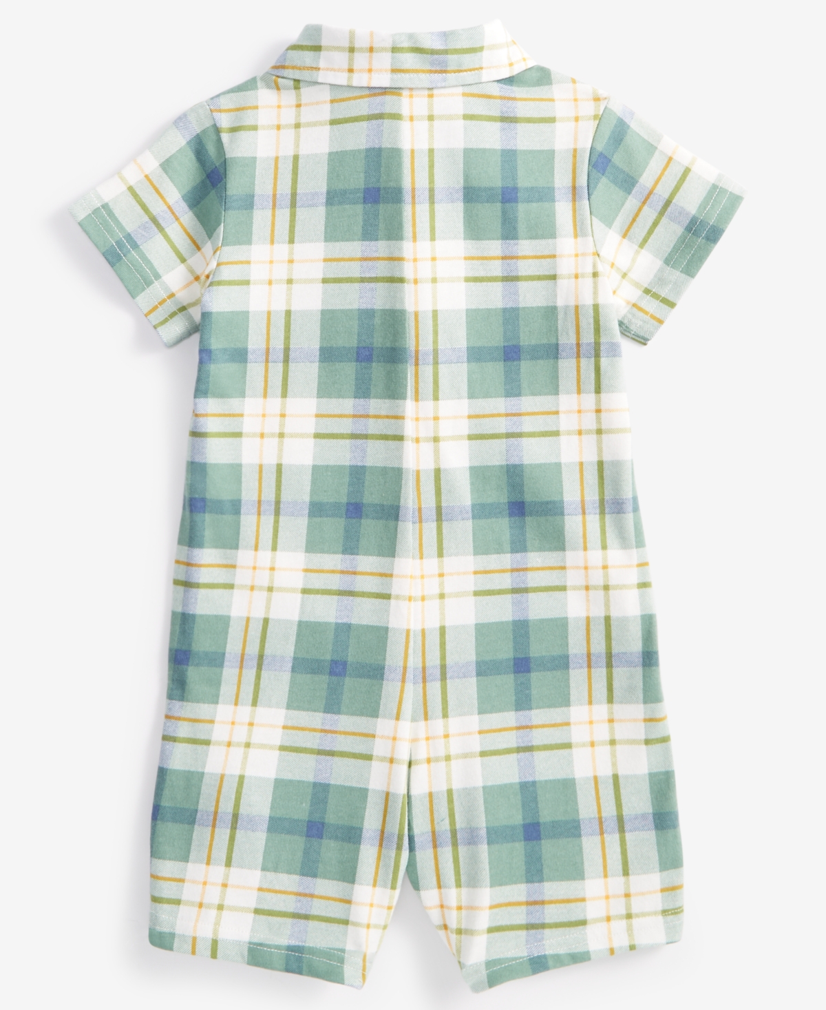 First Impressions Baby Boys Meadow Plaid Collared Sunsuit, Created for Macy's