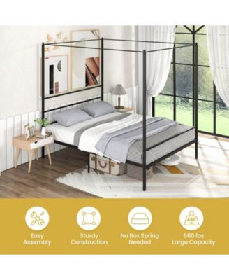 Twin Daybed Set with Metal Slat Support and Roll-Out Trundle