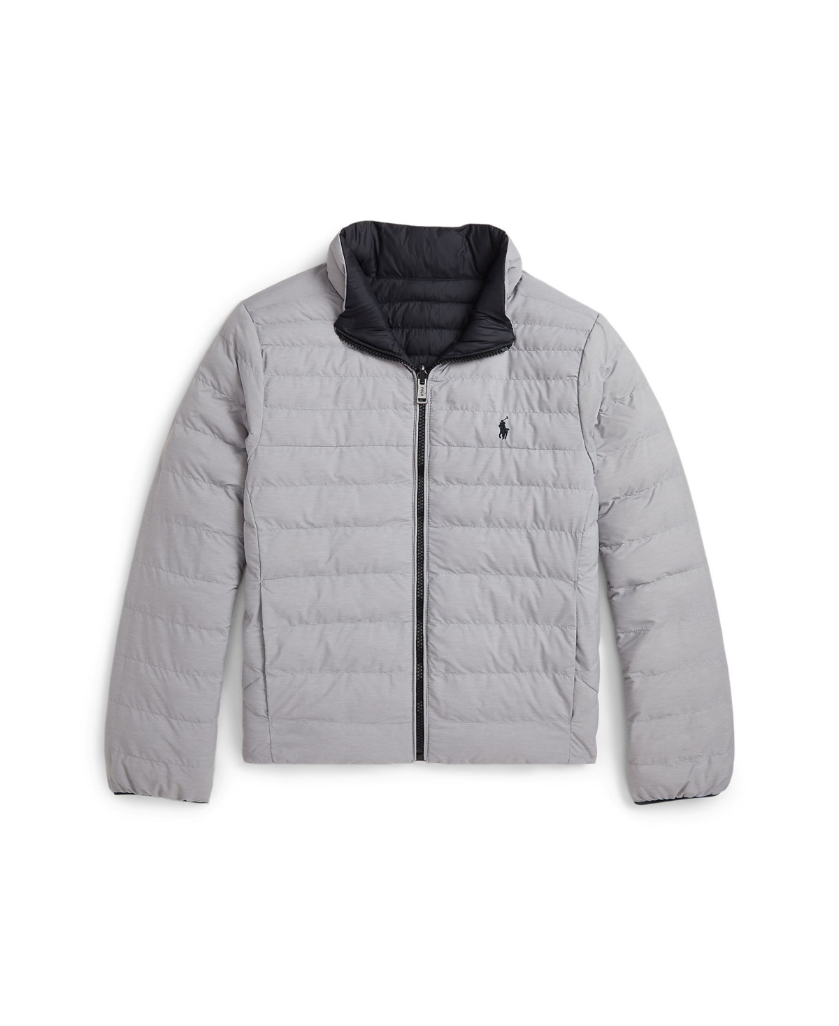 Polo Ralph Lauren Kid's Unisex P-Layer 2 Reversible Quilted Jacket -Light Grey Heather