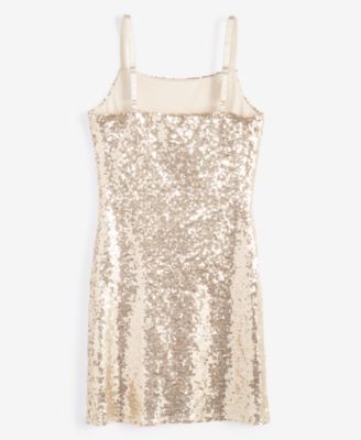 Big Girls Sleeveless Sequin Bodycon Dress