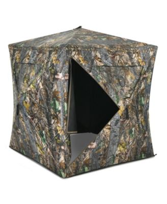 3 Person Portable Pop-Up Ground Tent with Gun Ports and Carrying Bag