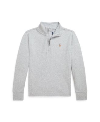 Toddler and Little Boys Cotton Interlock Quarter-Zip Pullover shirt
