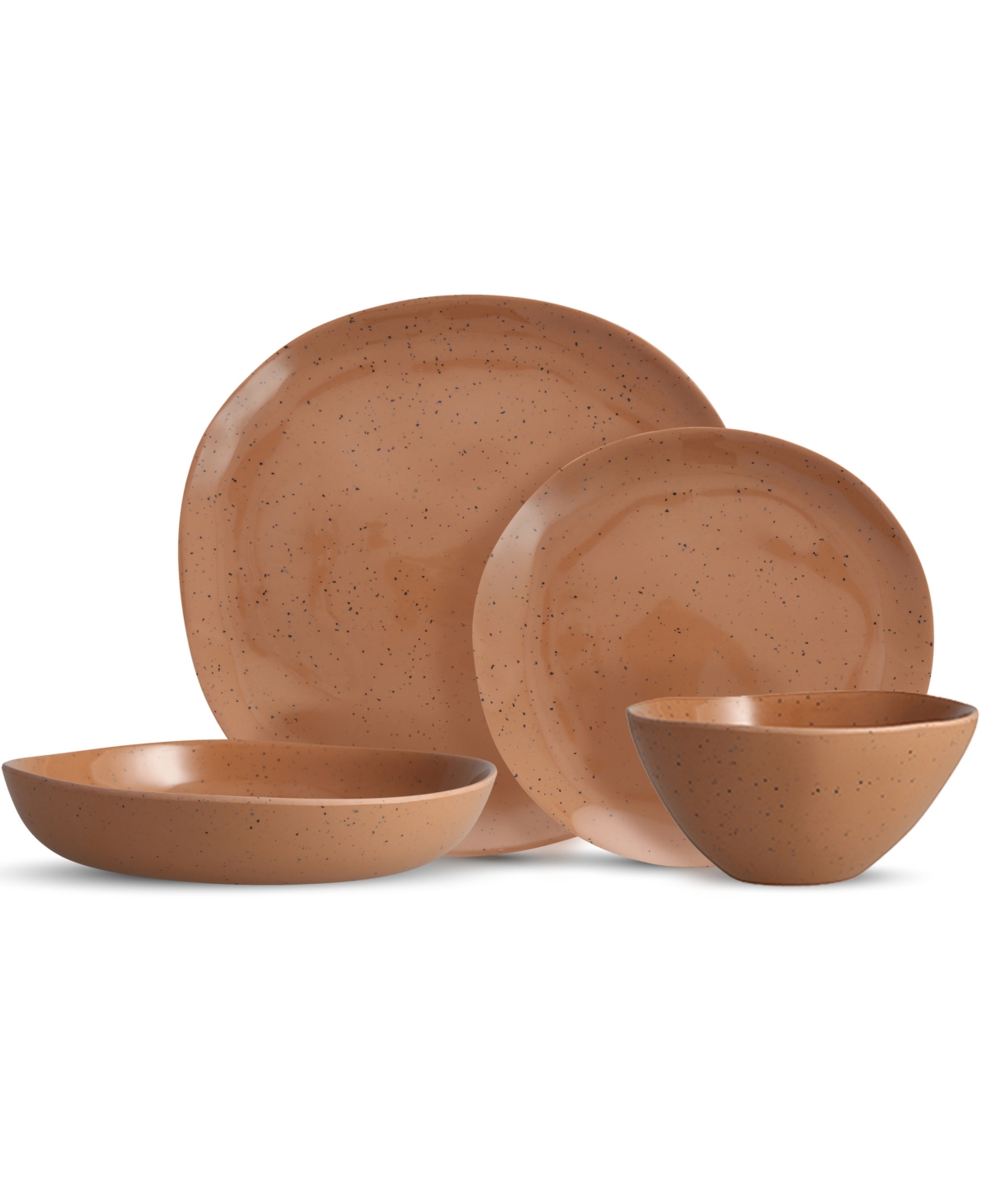Fortessa Melamine Sandia 16 Piece Dinnerware Set, Service For 4 In Bianco