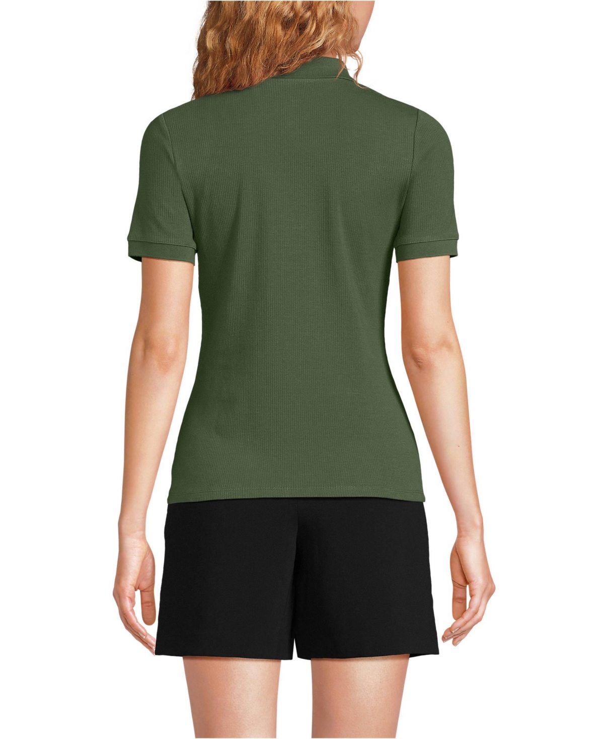 Lands' End Women's Wide Rib Polo Shirt