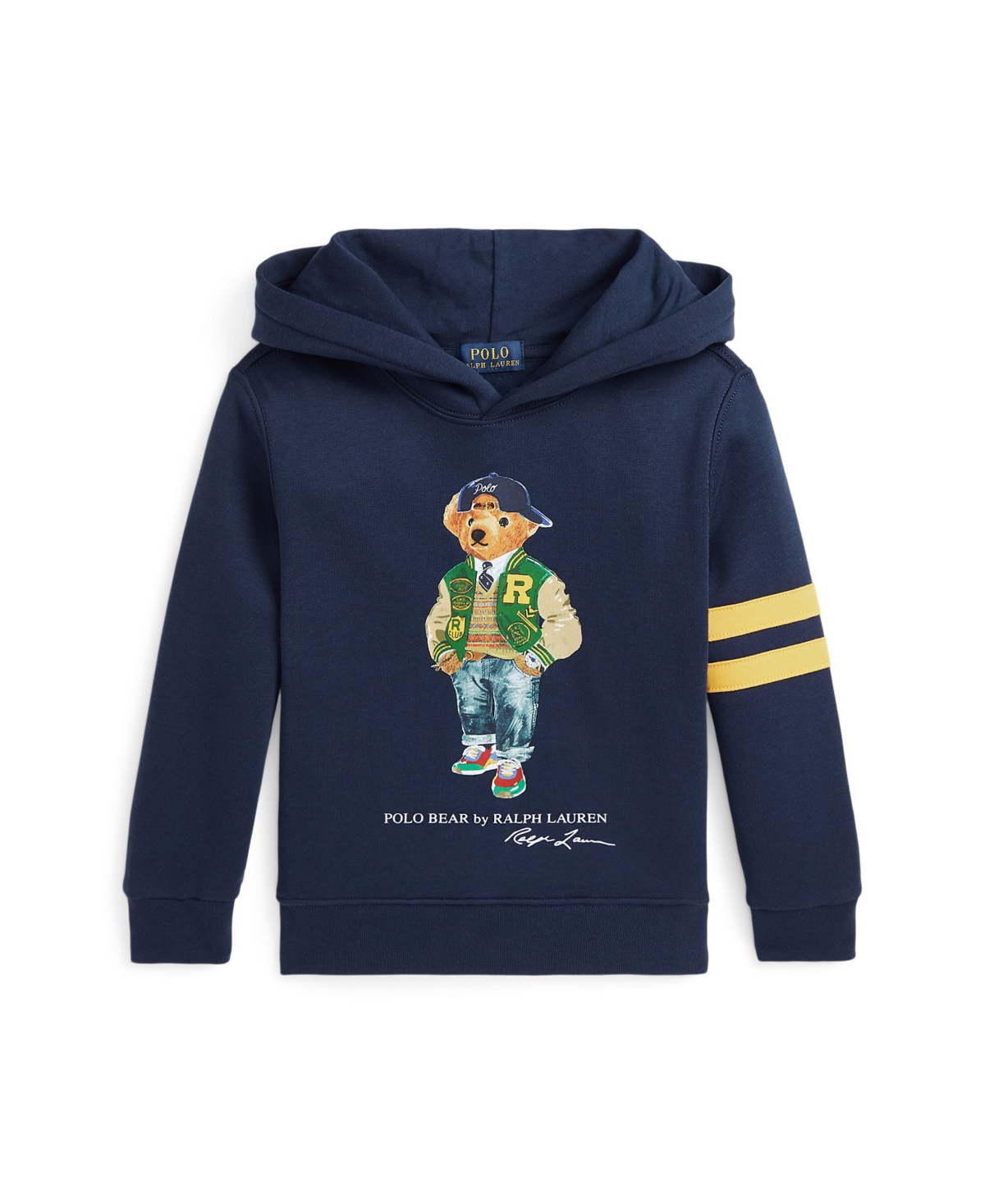 Polo Ralph Lauren Toddler and Little Boys Polo Bear Fleece Hoodie Sweatshirt - Fa24 Bear Newport Navy