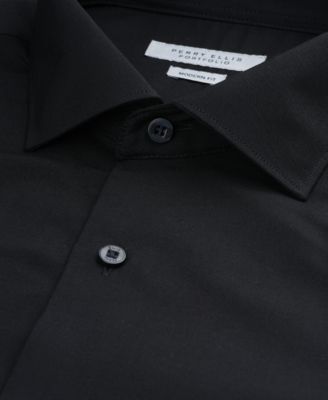 Perry Ellis Men's Modern-Fit Lux Twill Solid Dress Shirt