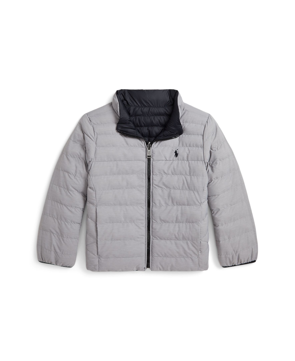 Polo Ralph Lauren Toddler and Little Kid's Unisex P-Layer Reversible Jacket -Light Grey Heather