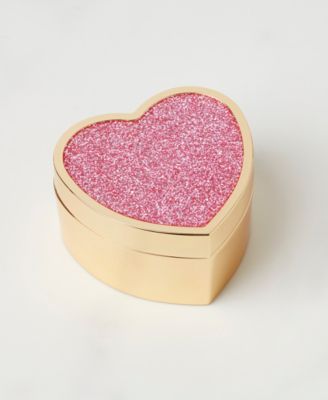 Sitting Pretty Pink Glitter Heart Box