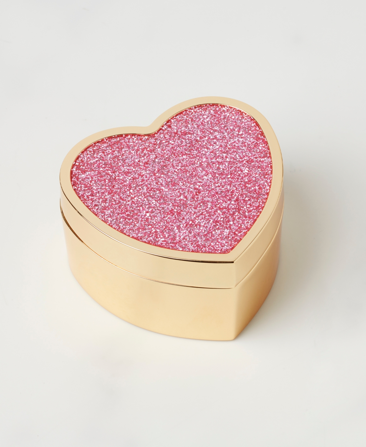 Kate Spade Sitting Pretty Pink Glitter Heart Box In Pink