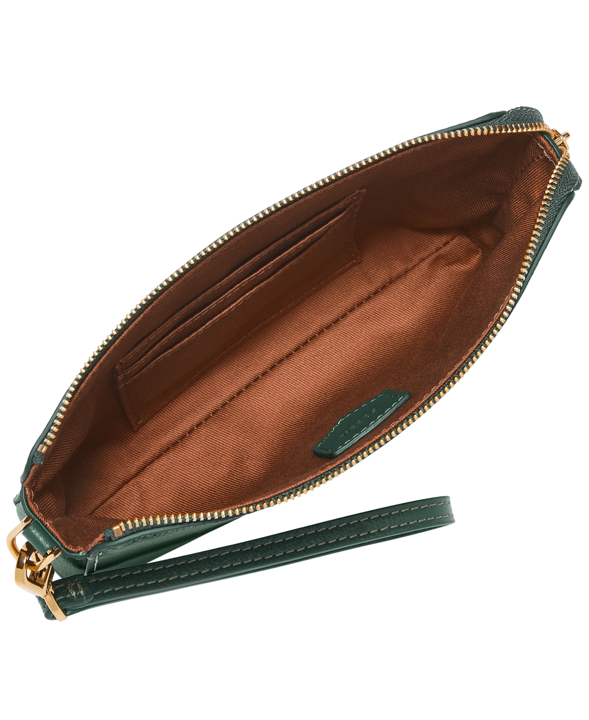 Fossil Wristlet Leather Wallet In Black