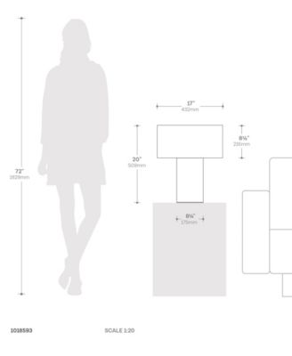 Moonlight 19" Natural Burlap 4-Way Rotary Switch Table Lamp