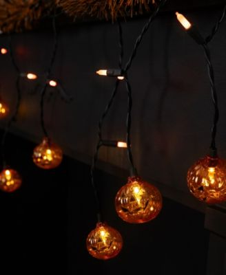 Lighted Pumpkin Curtain Icicle Lights - 5.25'