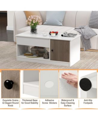 Modern Coffee Table with Lift Tabletop and Storage Compartments