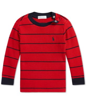 Polo Ralph Lauren - Baby Cotton Striped Waffle-Knit Tee