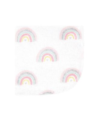 10Pk Flannel Washcloths Cotton Poly
