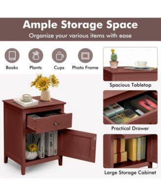 2-Tier Accent Table with Spacious Tabletop