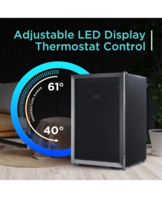 4.4 Cu. Ft. Beverage Cooler with Double Pane Glass Door Drink Fridge with 160-Can Capacity