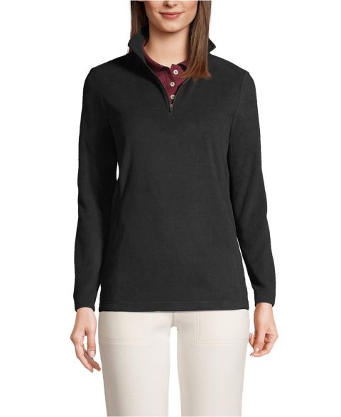 Женские свитеры Lands' End Women's Thermacheck 100 Fleece Quarter Zip Pullover Top