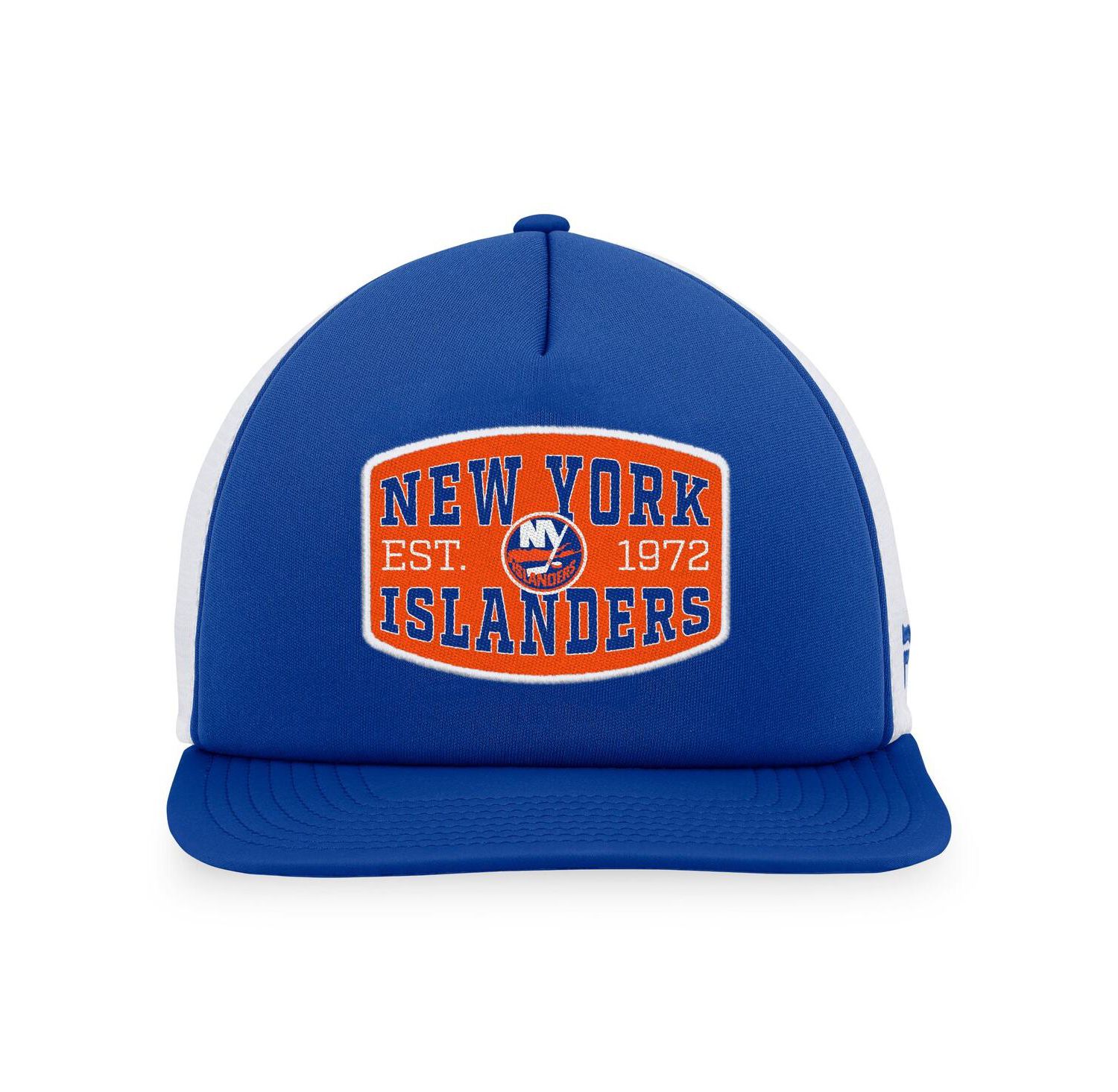 Men's Royal/White New York Islanders Foam Front Patch Trucker Snapback Hat