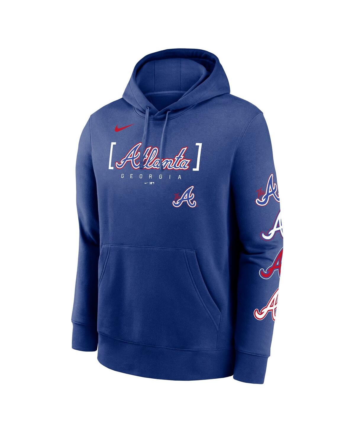 Nike Men'sAtlanta Braves City Connect Club Pullover Hoodie - Royal