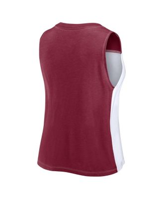Women's Red Atlanta United FC Script Colorblock Tank Top