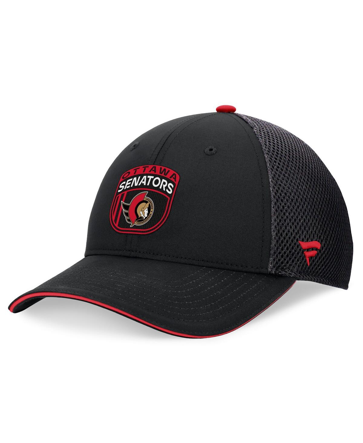 Fanatics Men'sOttawa Senators 2024 Nhl Draft on Stage Trucker Adjustable Hat - Black, Red