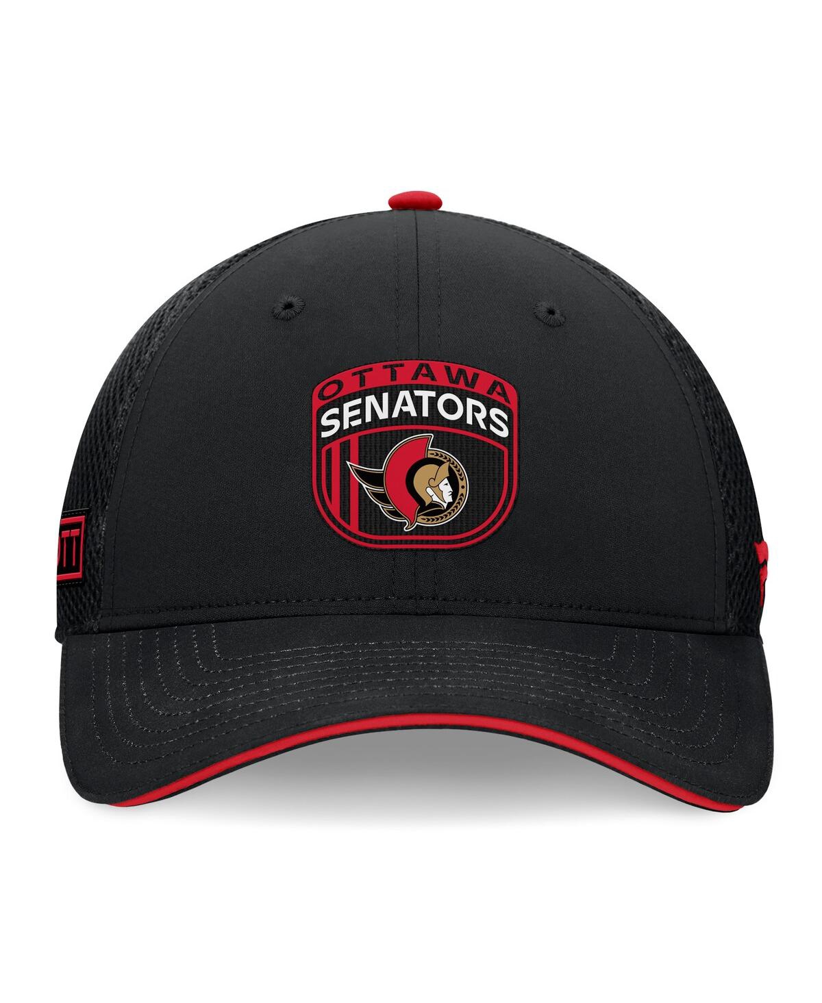 Fanatics Men'sOttawa Senators 2024 Nhl Draft on Stage Trucker Adjustable Hat - Black, Red