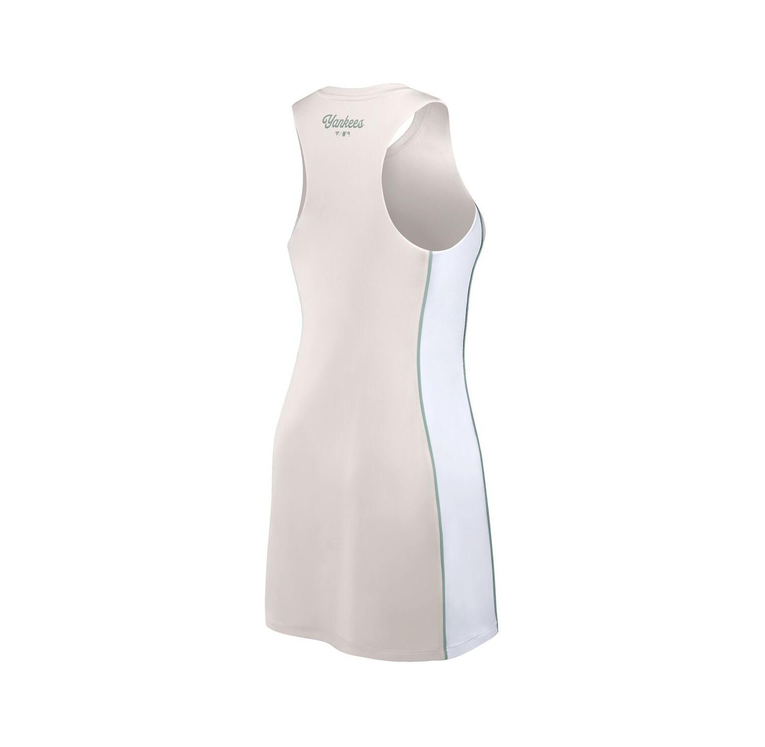Women's Cream New York Yankees Studio Boost Athletic Half-Zip Dress