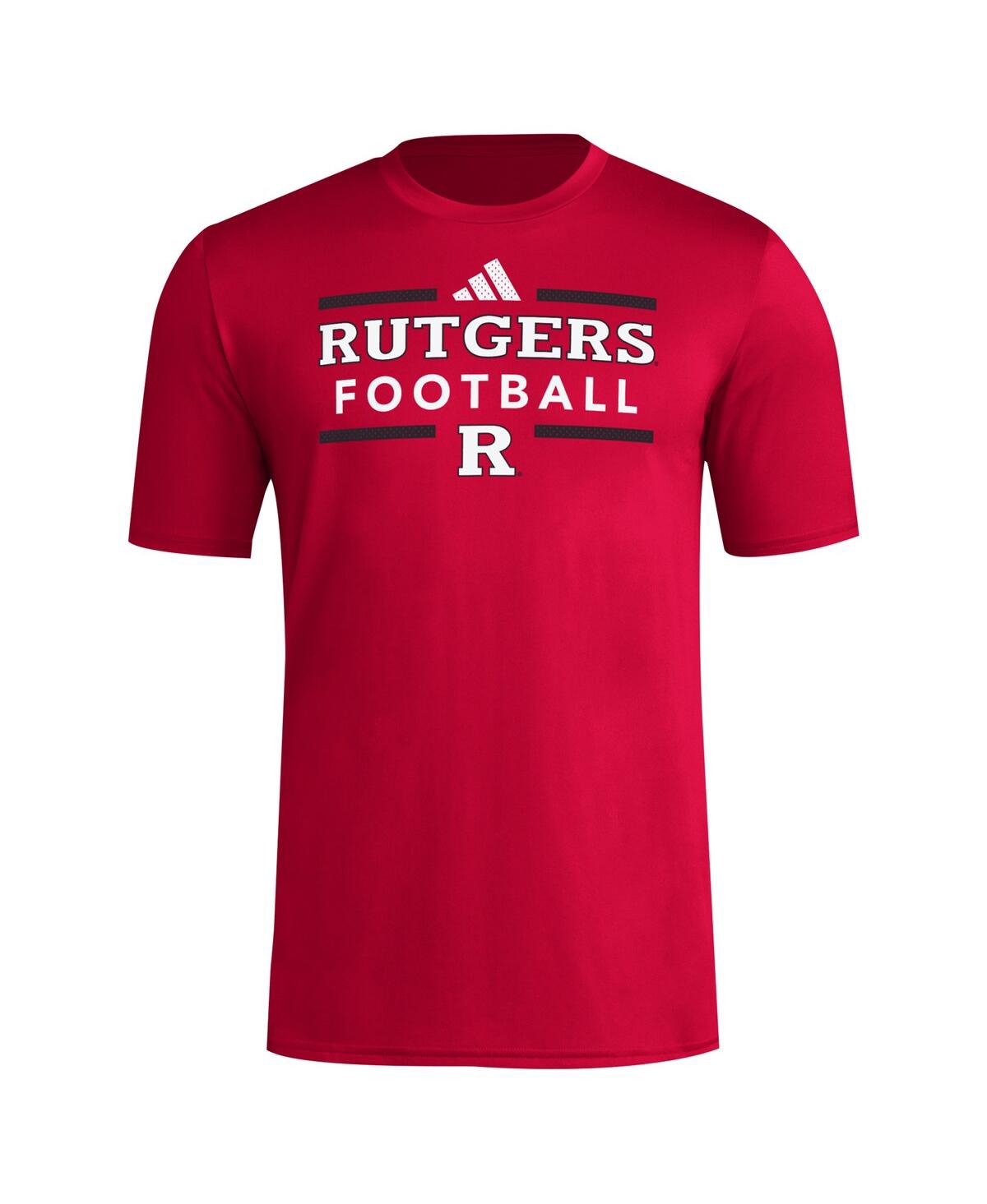 Adidas Men'sRutgersKnights Locker Football Pre-Game Aeroready T-Shirt - Scarlet
