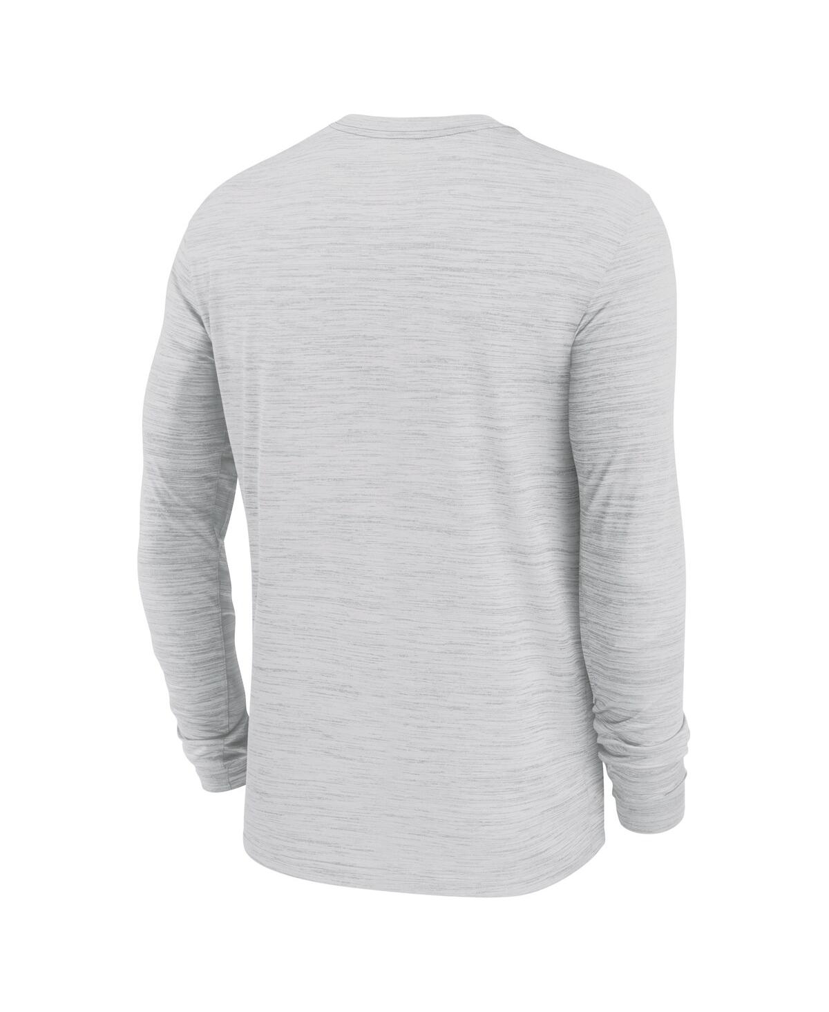 Nike Men'sAlabama Crimson Tide 2024 Sideline Velocity Performance Long Sleeve T-Shirt - White
