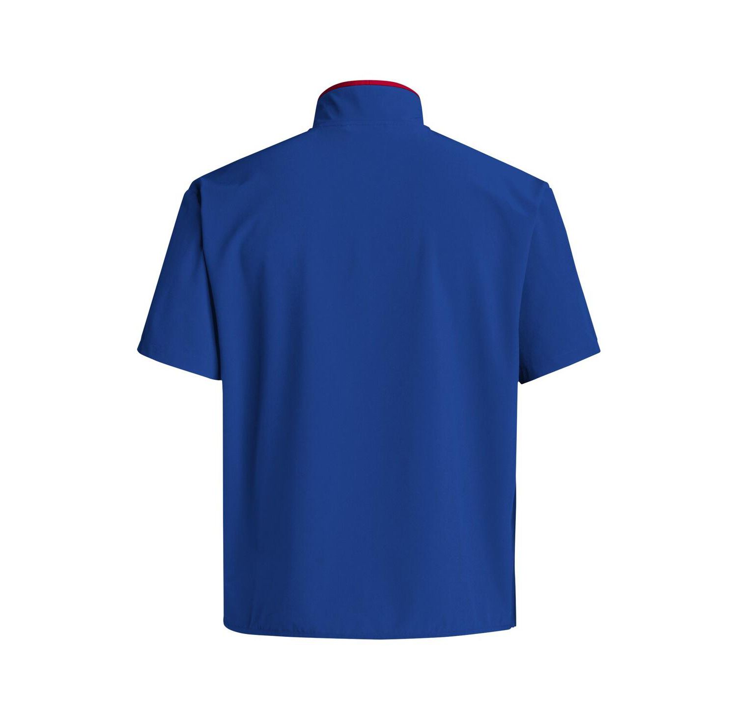 Men's Royal Kansas Jayhawks Coaches Sideline Half-Zip Short Sleeve Jacket