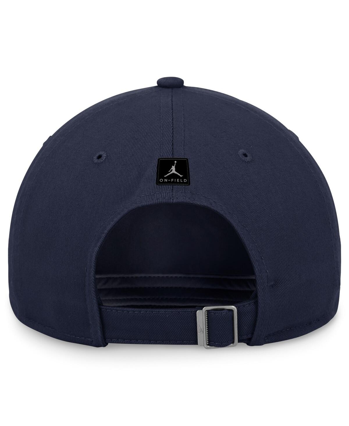 JORDAN MEN'S NAVY NORTH CAROLINA TAR HEELS 2024 ON-FIELD CLUB ADJUSTABLE HAT 