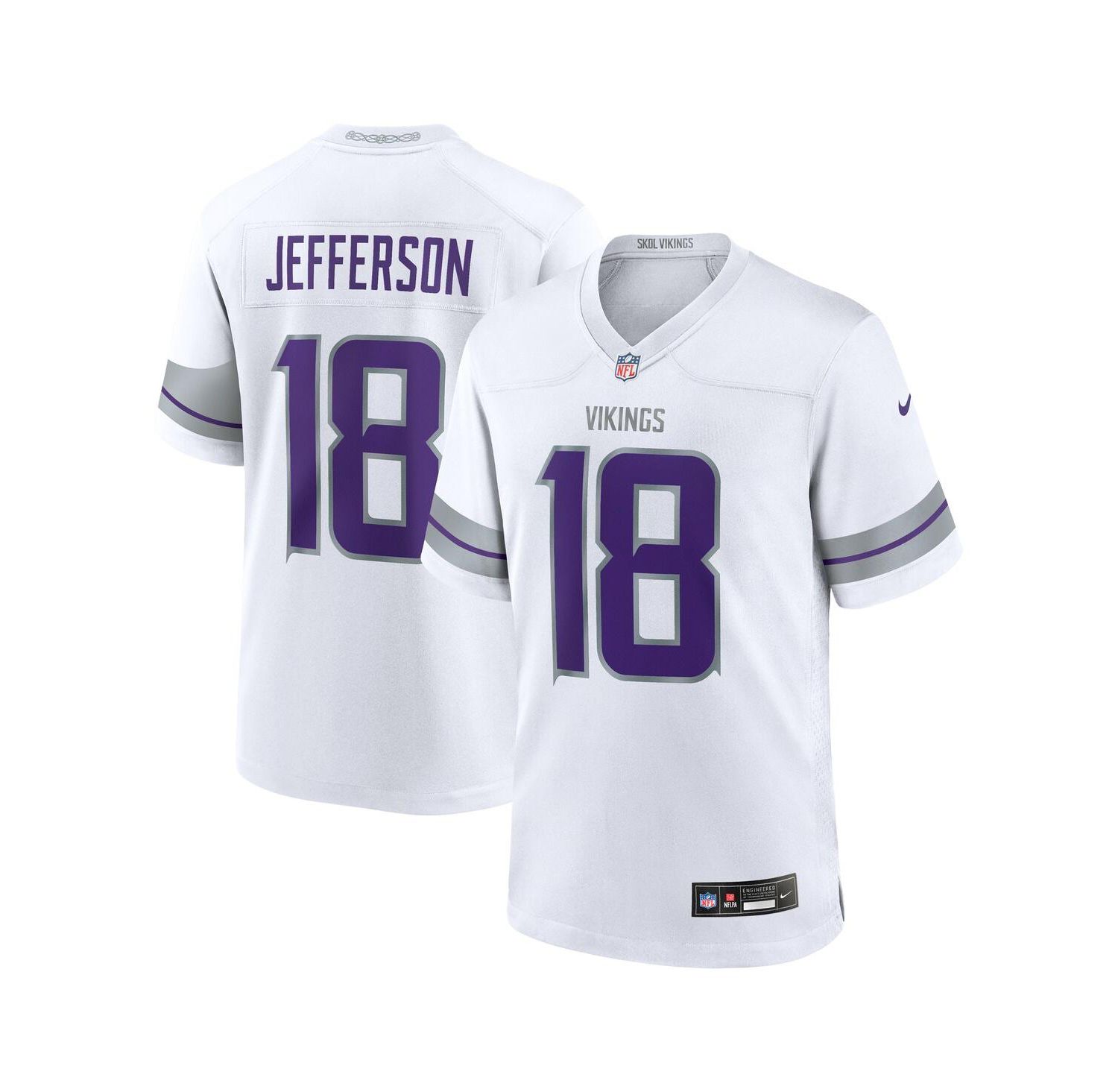 Men's Justin Jefferson White Minnesota Vikings Alternate Game Player Jersey
