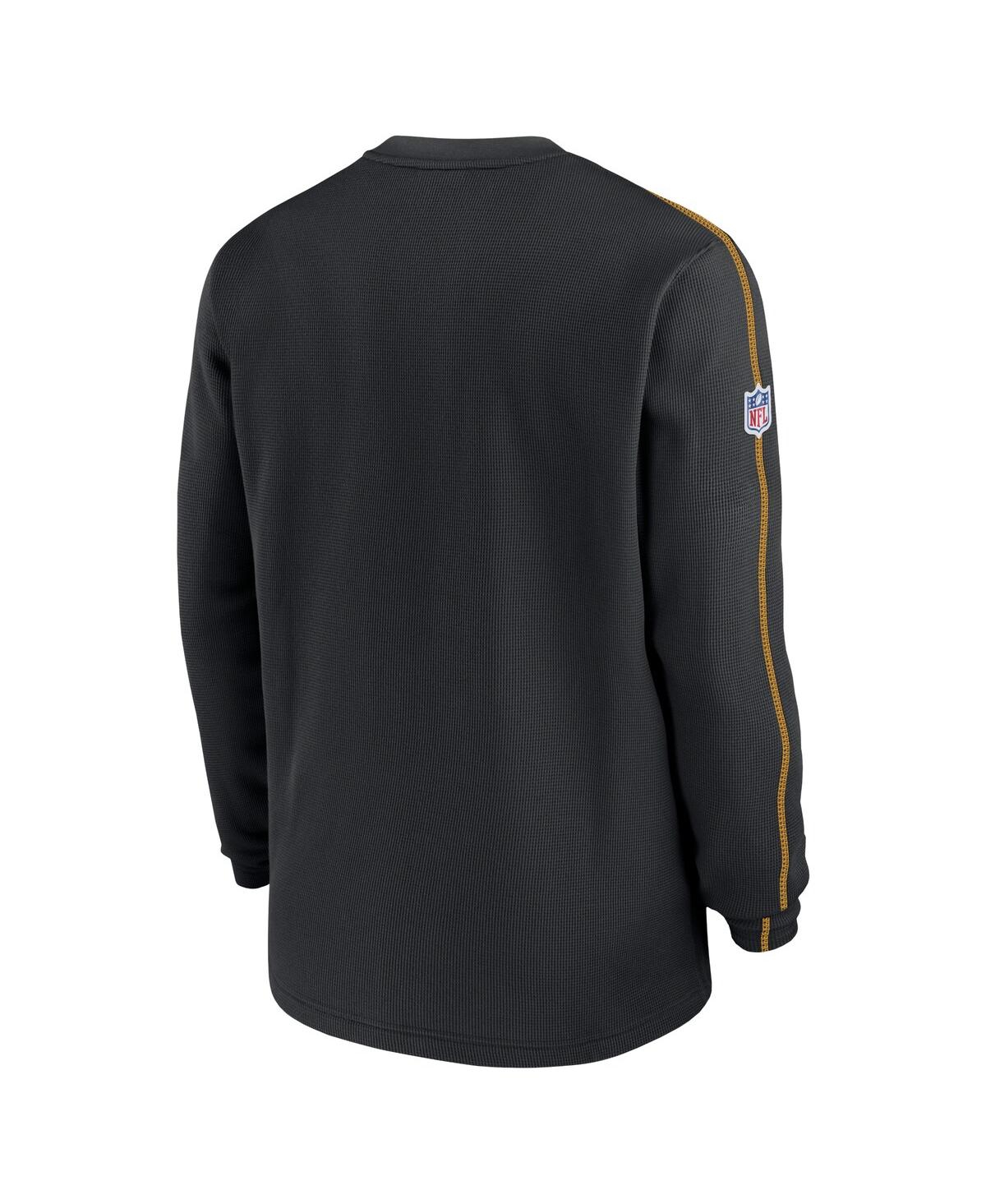 Nike Men'sPittsburgh Steelers 2024 Sideline Coaches Long Sleeve Top - Black, Gold