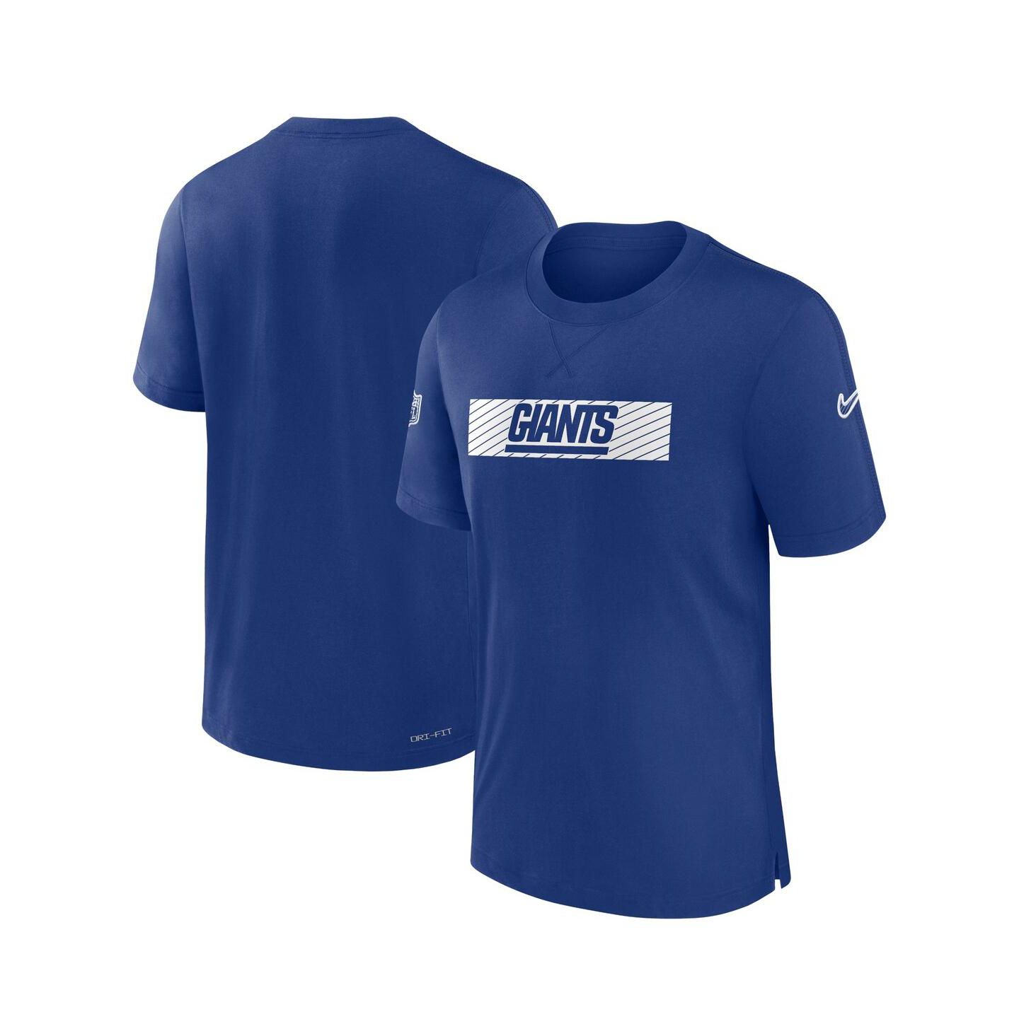 Мужская футболка Nike Royal New York Giants Sideline Player Performance — фото 1