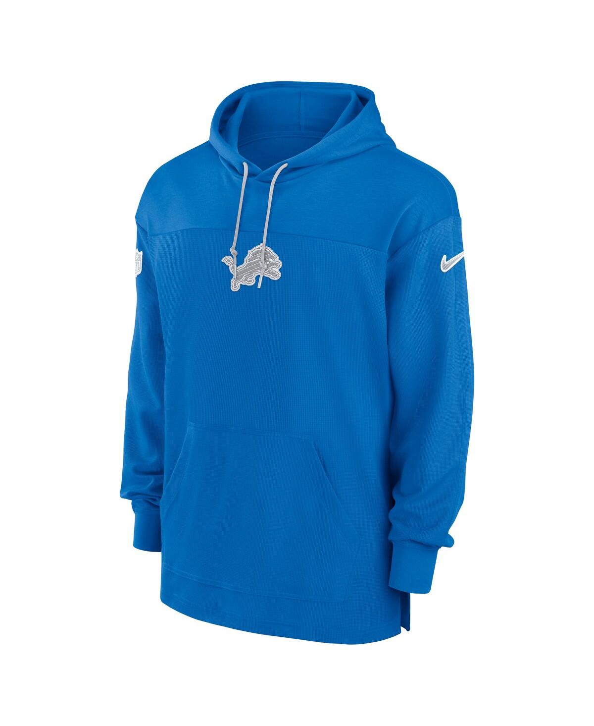 Nike Men'sDetroit Lions Sideline Jersey Performance Pullover Hoodie - Blue