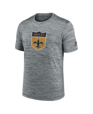 Men's Gray New Orleans Saints Velocity Alternate Logo Performance T-Shirt