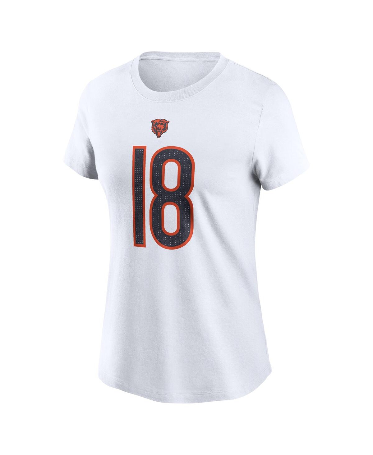 Nike Women's Caleb Williams White Chicago Bears 2024 Nfl Draft First Round Pick Fuse Name Number T-shirt In White