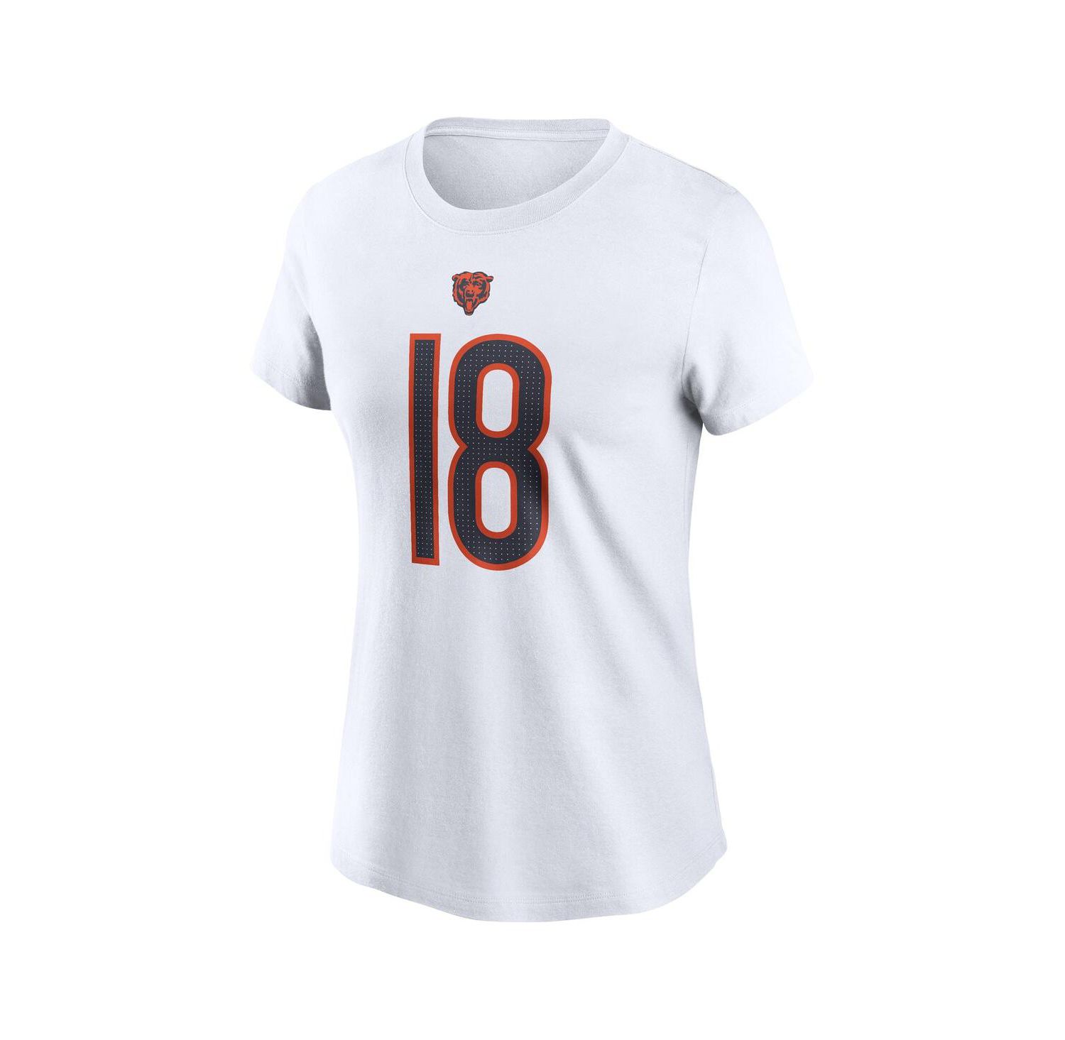 Women's Caleb Williams White Chicago Bears 2024 NFL Draft First Round Pick Fuse Name & Number T-Shirt