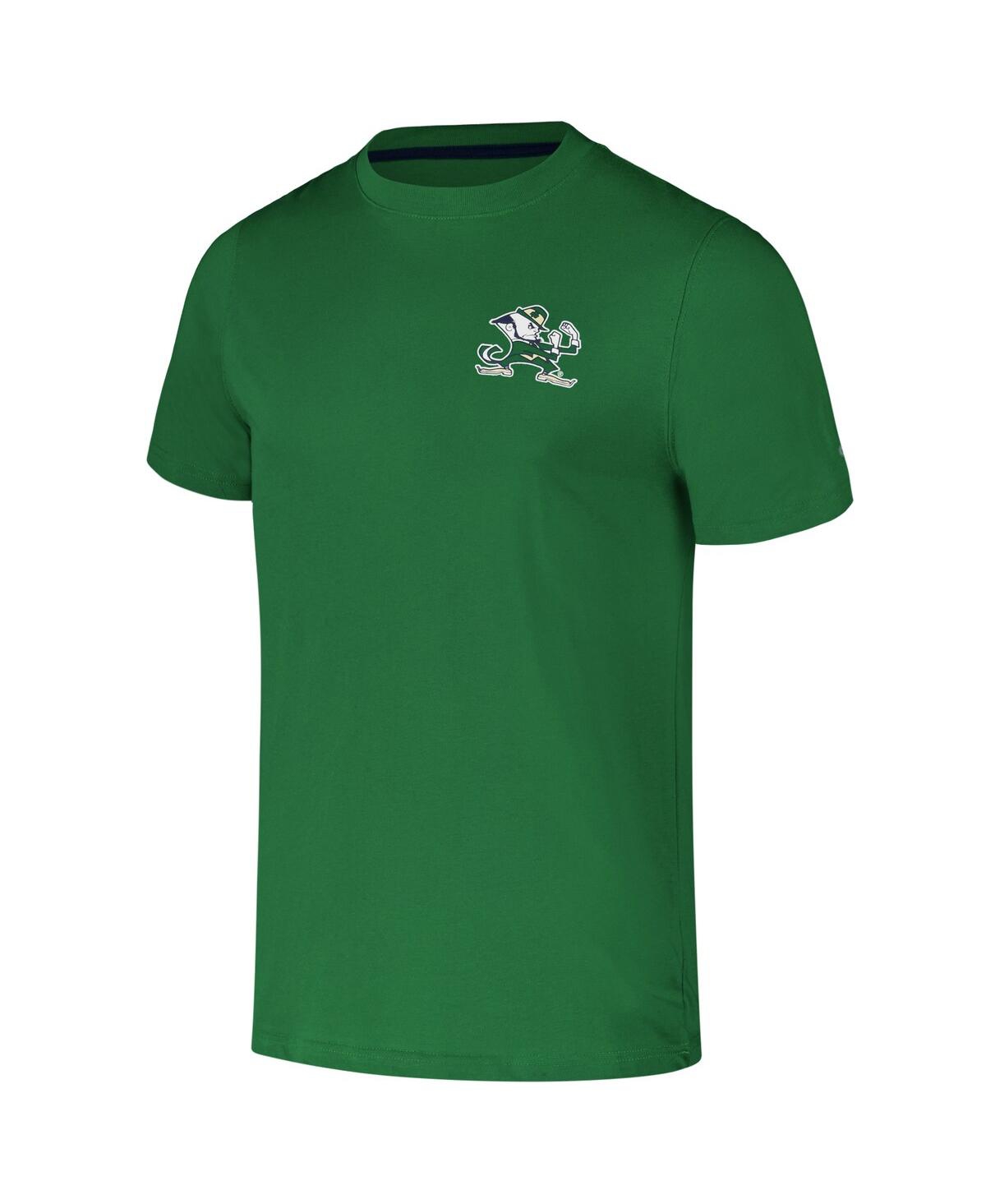 Colosseum Men's Green Notre Dame Fighting Irish Logo Lockup 2-hit Active Blend T-shirt In Green