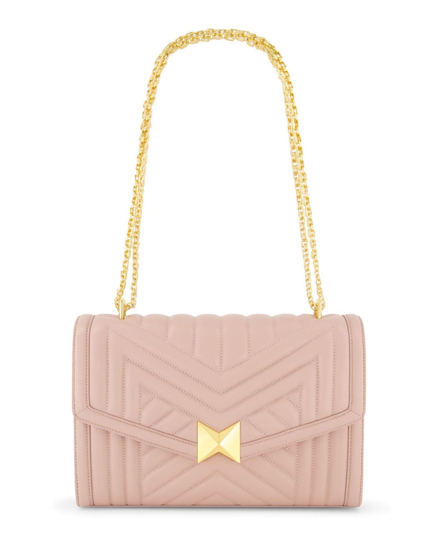 Gold Plated Hardware Quilted Napa Leather Handbag
