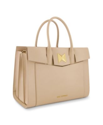 Gold Plated Hardware Large Leather Briefcase Bag