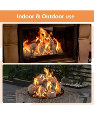 15 Pieces Ceramic Fiber Fire Balls for Outdoor Use