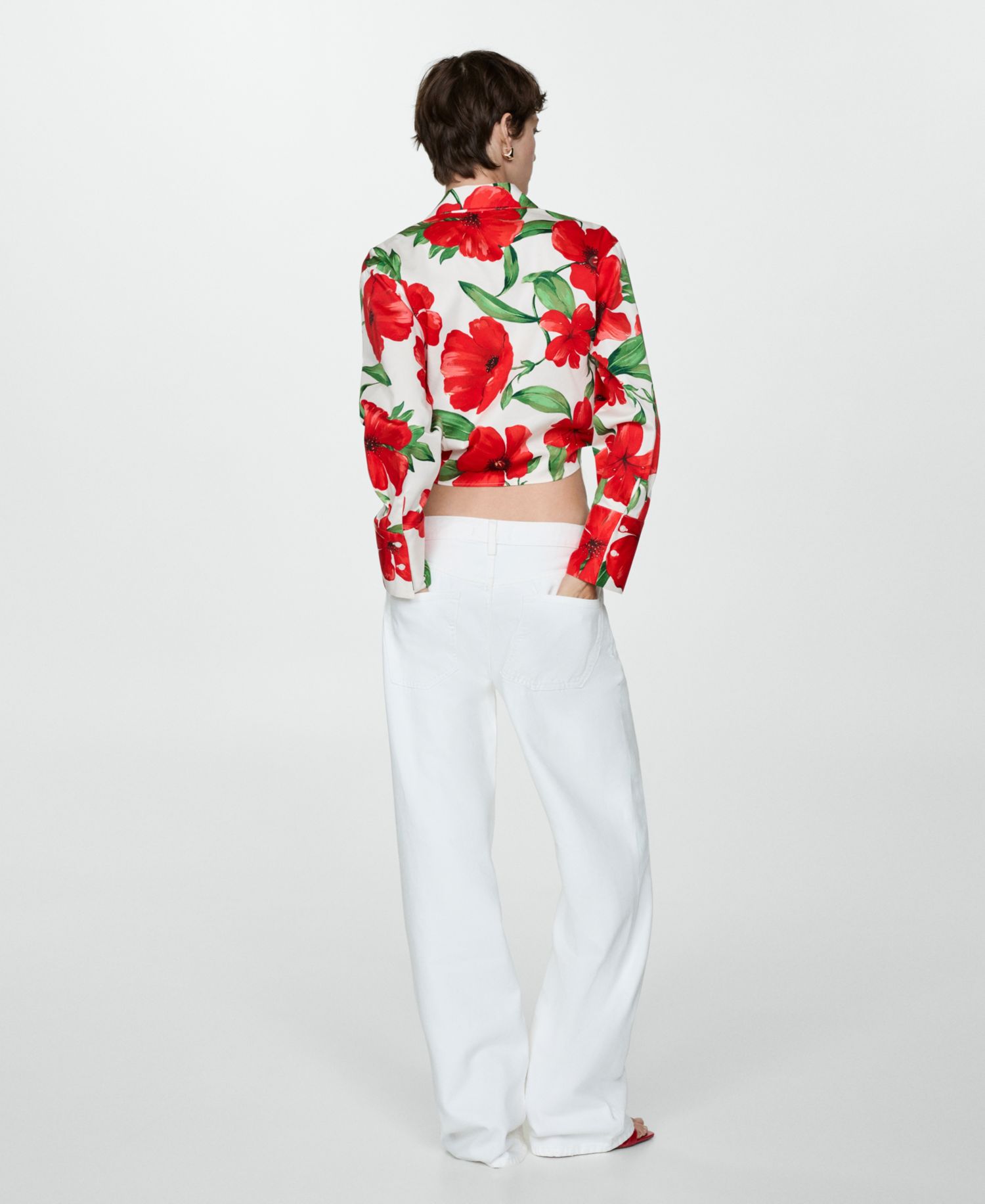Women's Bow Printed Shirt