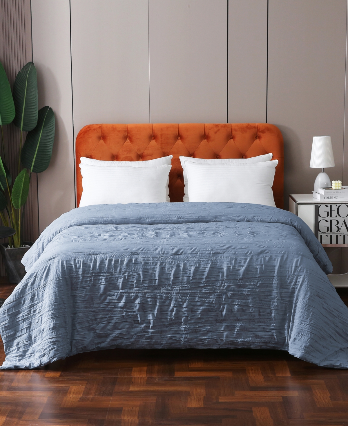 St. James Home St James Home Crinkled Down Alternative Comforter, Twin In Blue