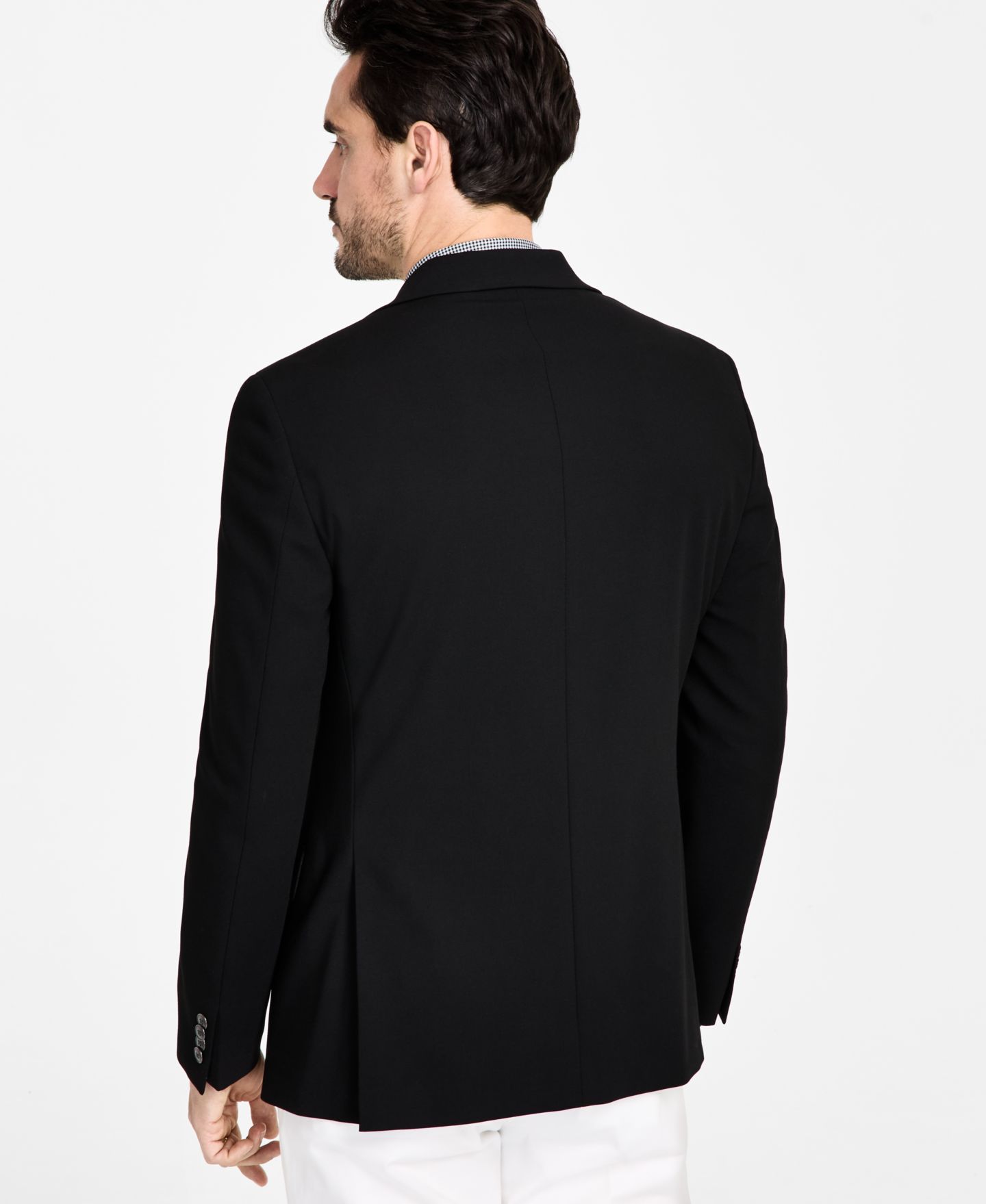 Мужской твиловый блейзер Michael Kors Classic-Fit, цвет: Чёрный — фото 2