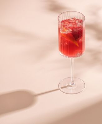 Elle Fluted Cylinder White Wine Glasses, Set of 2