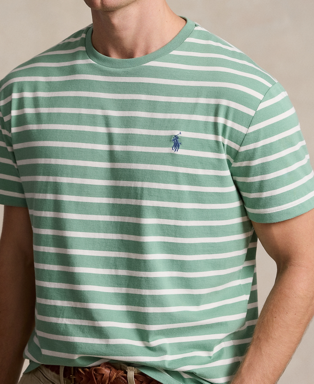 Polo Ralph Lauren Men's Classic-Fit Striped Cotton Jersey T-Shirt -Nevis
