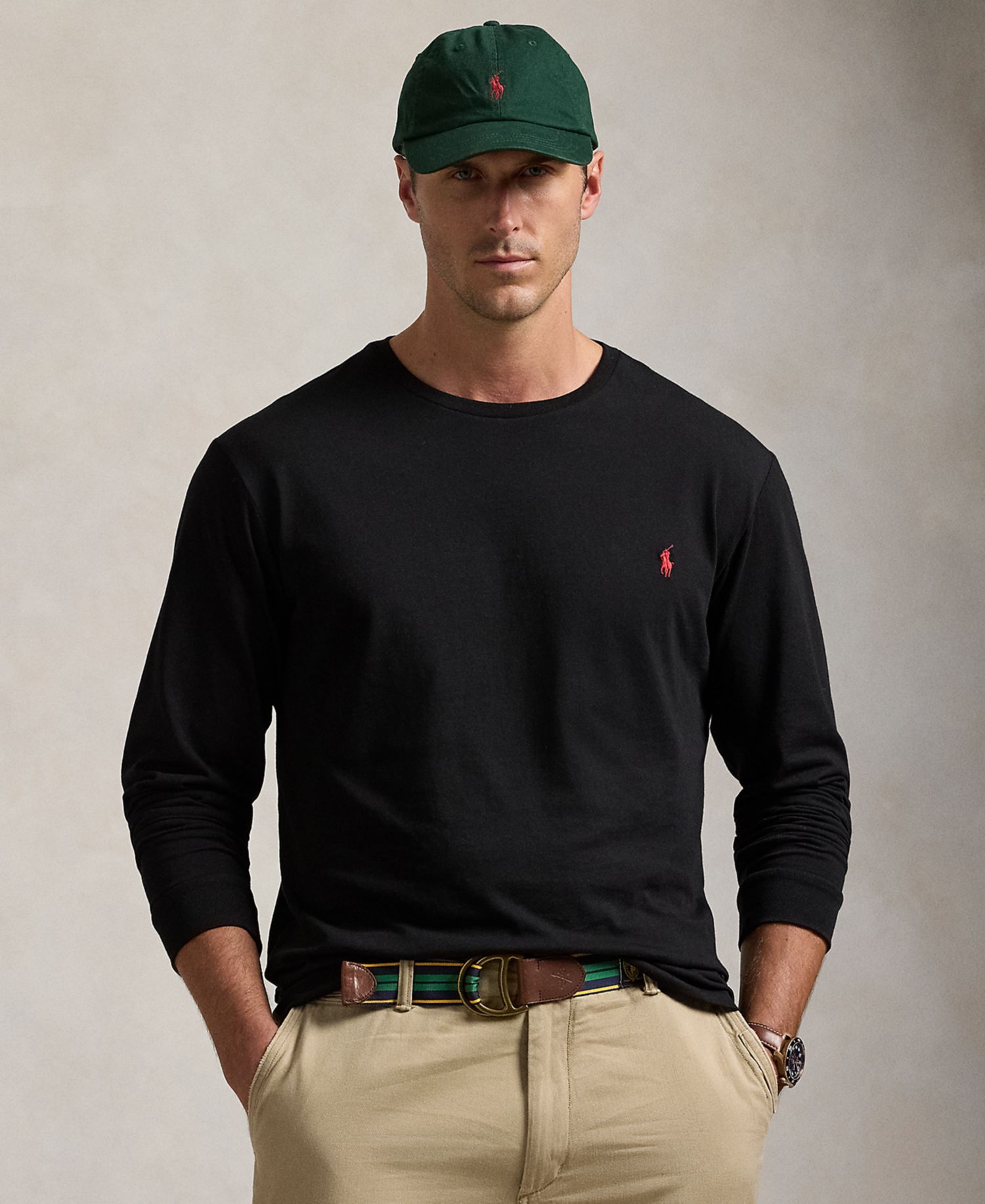 Men's Big & Tall Classic-Fit Jersey Long-Sleeve T-Shirt